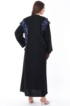 MOIS3085 4 Abaya Online Crepe Black