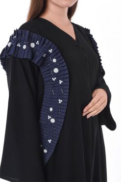 MOIS3085 3 Abaya Online Crepe Black