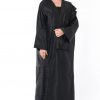 Pleated Black Abaya