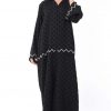 Jacquard Black Abaya