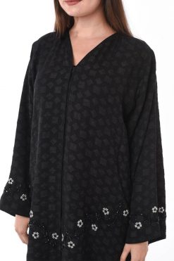 MOIS3069 3 Jacquard Abaya UAE