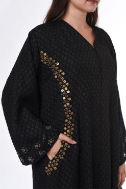 MOIS3064 3 Jacquard Abaya Design