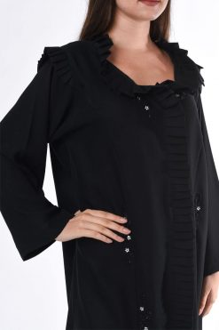 MOIS3062 3 Moistreet Abaya Pleated detailing