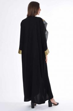 MOIS3060 4 Women's Abaya Online with Contrast Panel