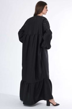 MOIS3052 4 Black Modern Abaya design