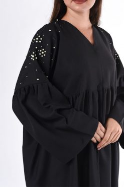 MOIS3052 3 Black Modern Abaya design