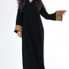 Linen Abaya design with Feathe 9 Linen Abaya design with Feathe