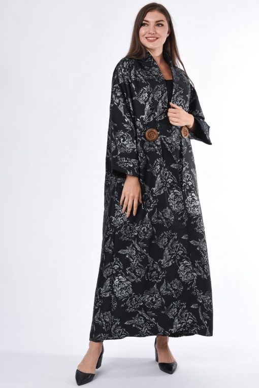 Black Jacquard Abaya