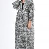 Modern Coat Style Jacquard Abaya