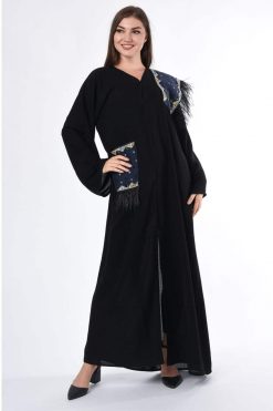 Black Feather Abaya