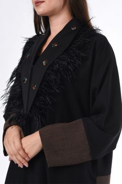 MOIS3045 3 Collar Abaya
