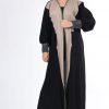 Pleated Sleeves Abaya