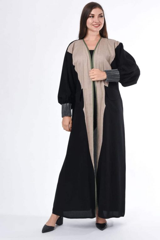 Pleated Sleeves Abaya