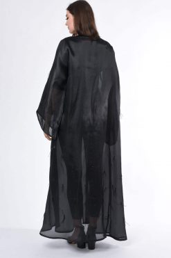 MOIS3042 4 Black see through Abaya