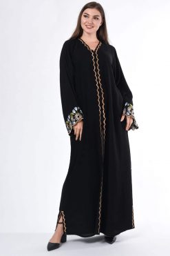 Flower Embroidered Abaya Dubai