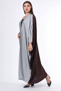 Grey And Brown Silk Blend