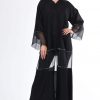 Black Abaya Buckstitch
