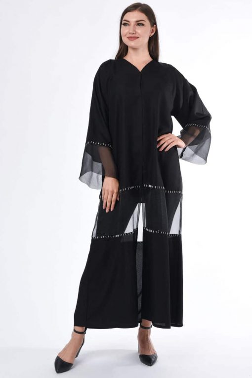 Black Abaya Buckstitch
