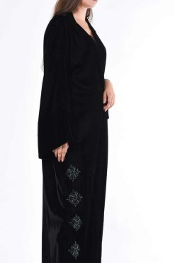 MOIS3023 3 Velvet Abaya Design