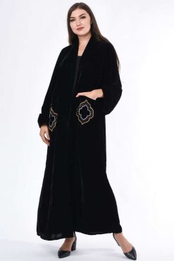 Black Velvet Abaya