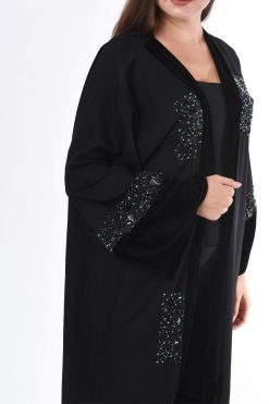 MOIS3019 3 Elegant Abaya Crepe