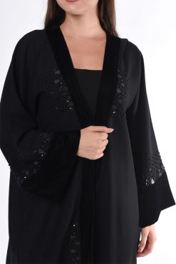 MOIS3018 3 Black Abaya Dubai Online
