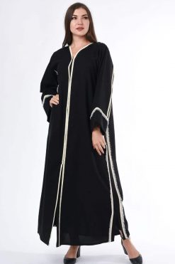 Tassel Fringe Abaya 7 MOIS3014 4 Tassel Fringe Abaya
