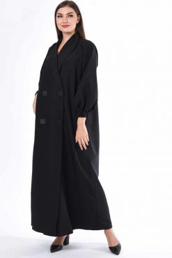 Black Coat Style Abaya Dubai