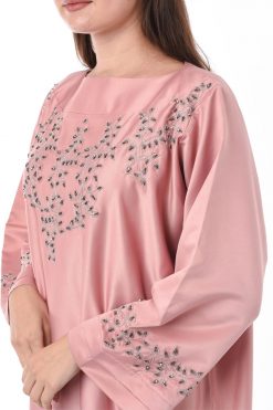 MOIS3151 3 Dusty pink kaftan