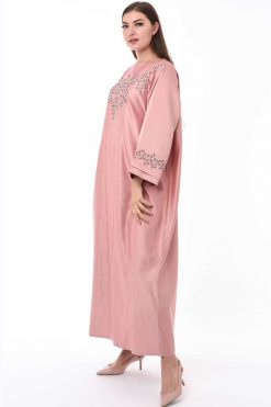 MOIS3151 2 Dusty pink kaftan