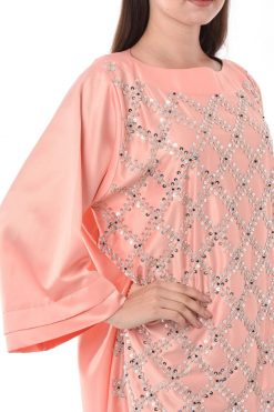 MOIS3149 3 Peach Color Kaftan