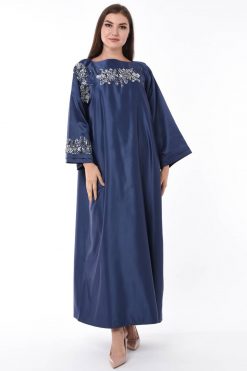 Silk Navy Kaftan