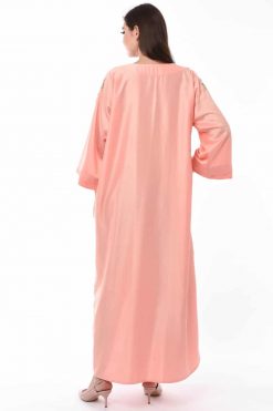 MOIS3147 4 Peach Kaftan