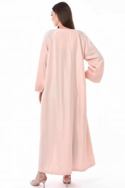 MOIS3141 4 Dusty Pink Jalabiya Kaftan