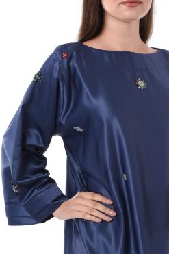 MOIS3140 3 Navy Kaftan Jalabiya