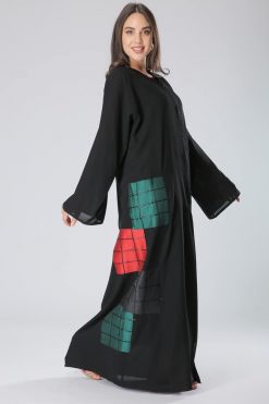 Colored Block Abaya