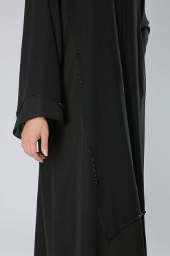 MOIHA40116 4 Layer & Lace Abaya