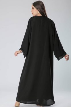 MOIHA40116 3 Layer & Lace Abaya