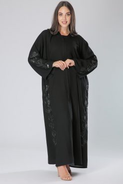 MOIHA40113 4 Leafs Design Abaya