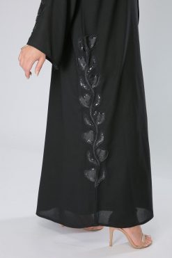 MOIHA40113 3 Leafs Design Abaya