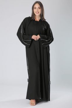 V-Neck Lace Abaya 7 MOIHA40111 4 V-Neck Lace Abaya