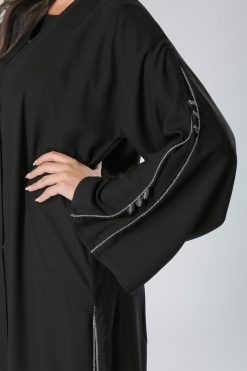 V-Neck Lace Abaya 6 MOIHA40111 3 V-Neck Lace Abaya