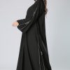 V-Neck Lace Abaya