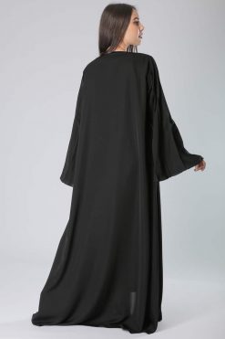 MOIHA40108 3 Bell Sleeves Flared Abaya