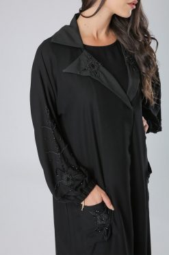 MOIHA40106 4 Coat Abaya with Embelllished