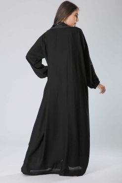 MOIHA40106 3 Coat Abaya with Embelllished