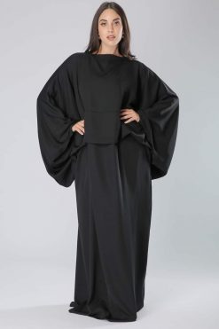 MOIHA40105 4 Balloon Sleeves Abaya