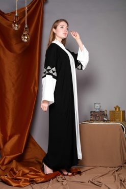 3I7A2692 scaled 1 Contrast Color Block Abaya