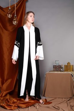 3I7A2677 scaled 1 Contrast Color Block Abaya