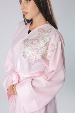 MOIHA40097 4 Pink Abaya Kaftan